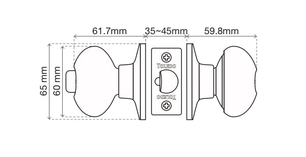 Cerradura Exterior con Llave, Santiago - Toledo Fine Locks